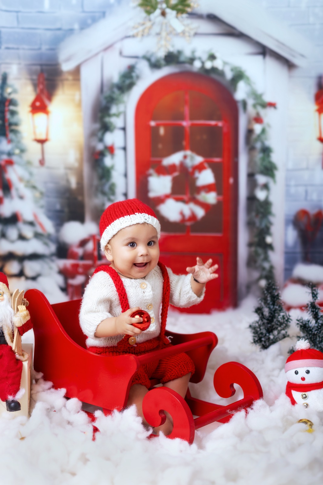 Vedant dressed as Santa Claus