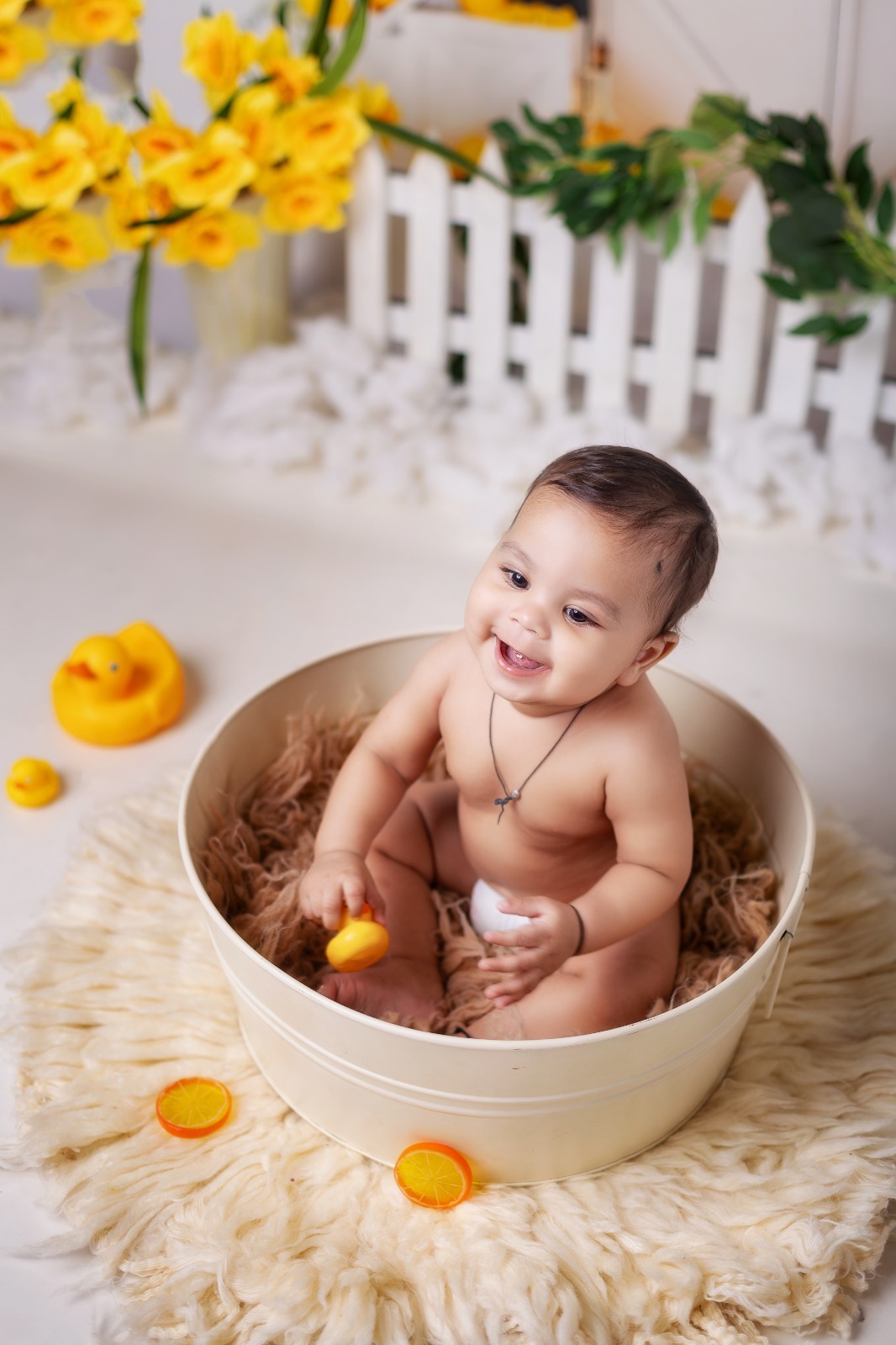 Vedant getting ready for a shower